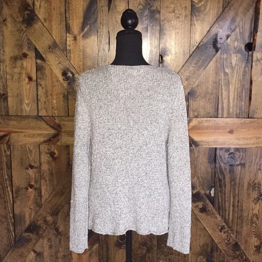 Eileen Fisher 100% silk light blue knit sweater!
